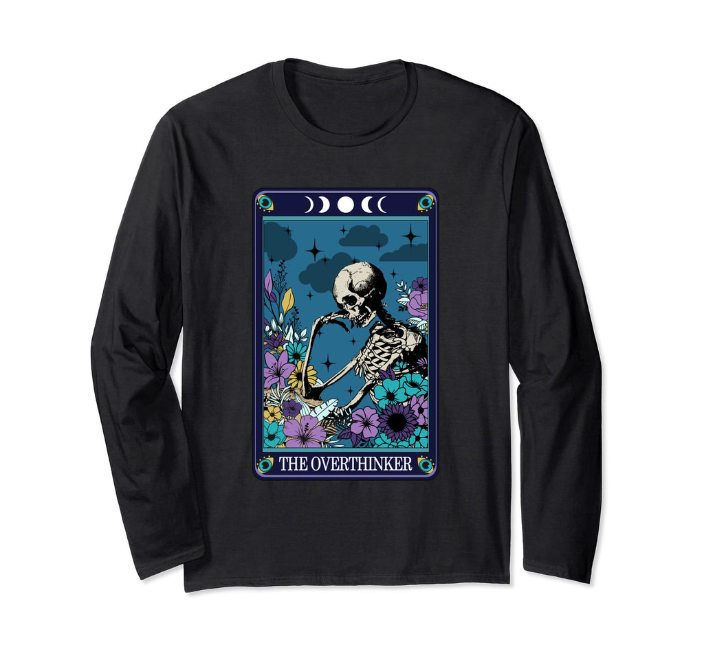 Funny Overthinker Tarot Card T-Shirt - Minimalist Print for Adults - T-Shirt, Sweatshirt, Hoodie