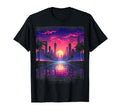 Vaporwave Cityscape 80S Synthwave 3 T-Shirt - Graphic Print Men Women - T-Shirt, Sweatshirt, Hoodie