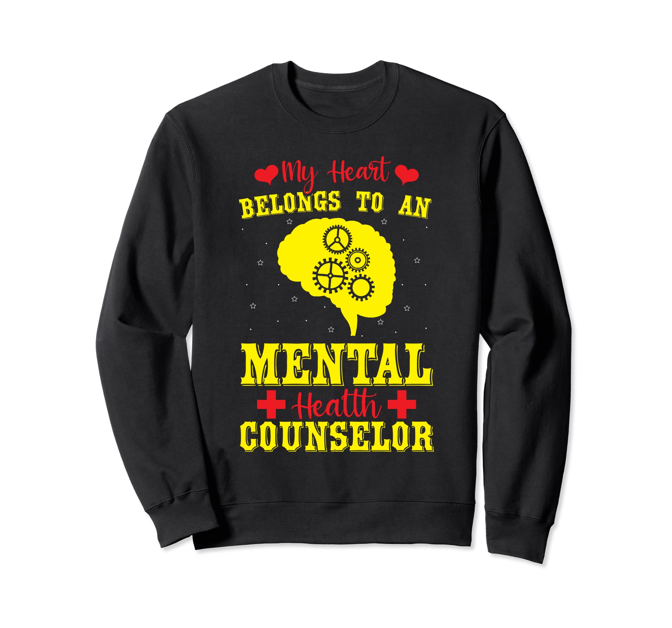 My Hearth Belongs To Mental Health Sweatshirt - Minimalist Print Men Women - T-Shirt, Sweatshirt, Hoodie