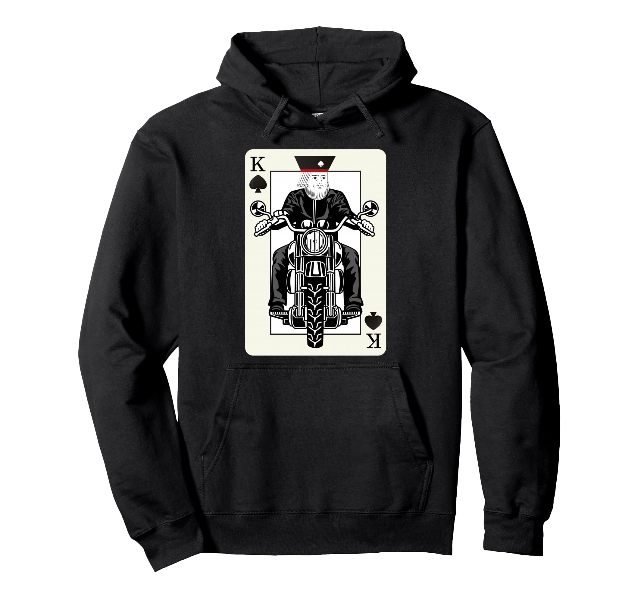 King Card Motorcycle Poker Black Jack Hoodie - Custom Art Print Men Women - T-Shirt, Sweatshirt, Hoodie
