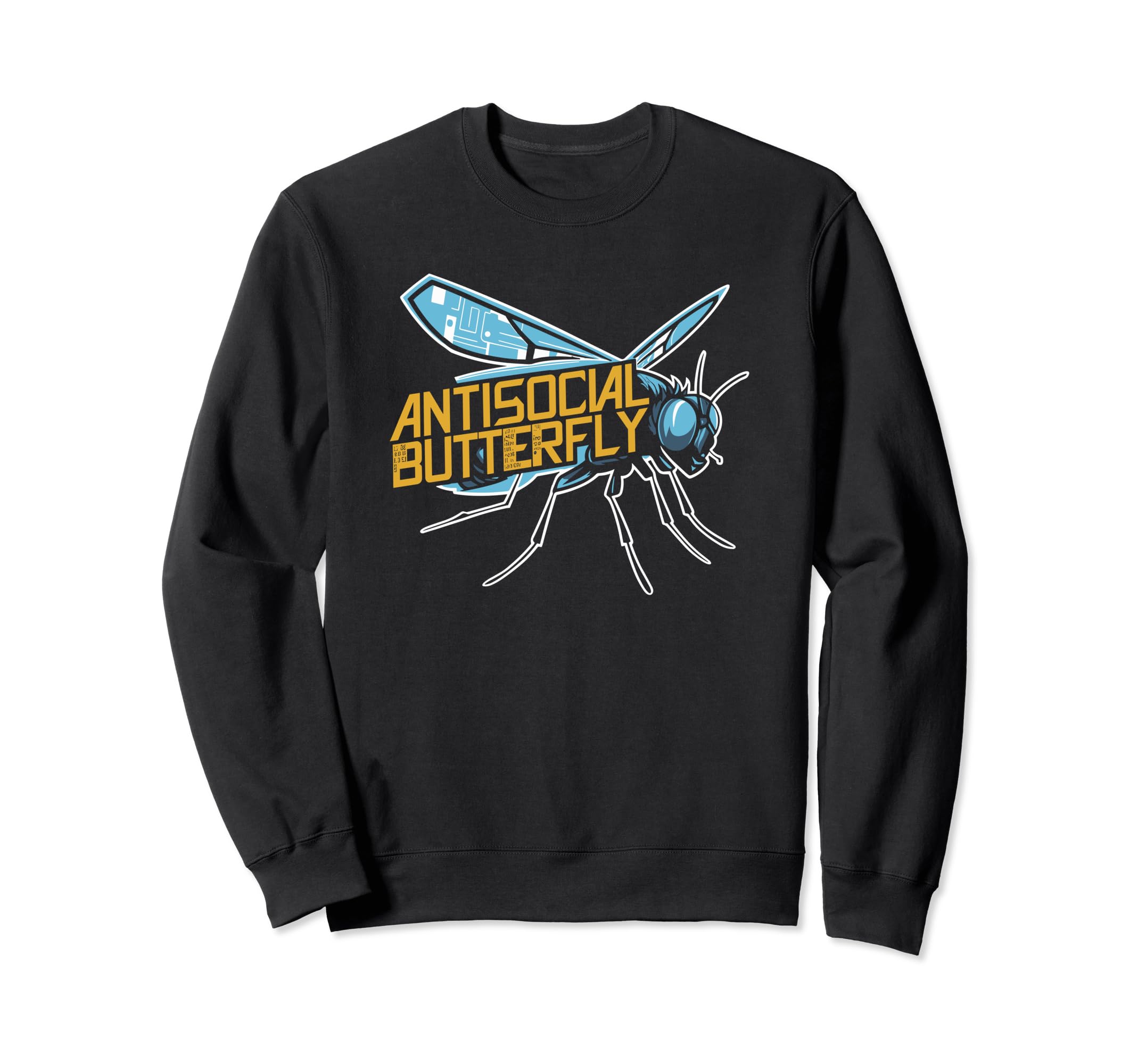 Antisocial Butterfly Housefly Sweatshirt - Unique Graphic Men Women - T-Shirt, Sweatshirt, Hoodie
