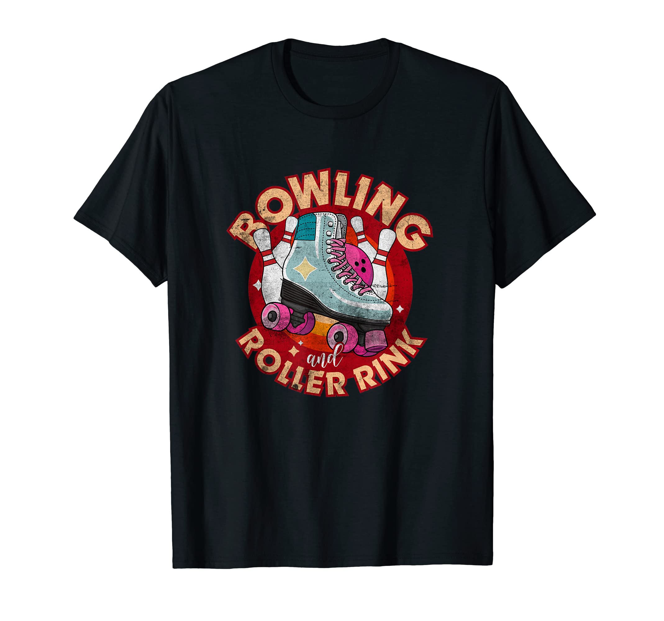 Bowling And Roller Rink 80S Roller T-Shirt - Aesthetic Graphic for Adults - T-Shirt, Sweatshirt, Hoodie