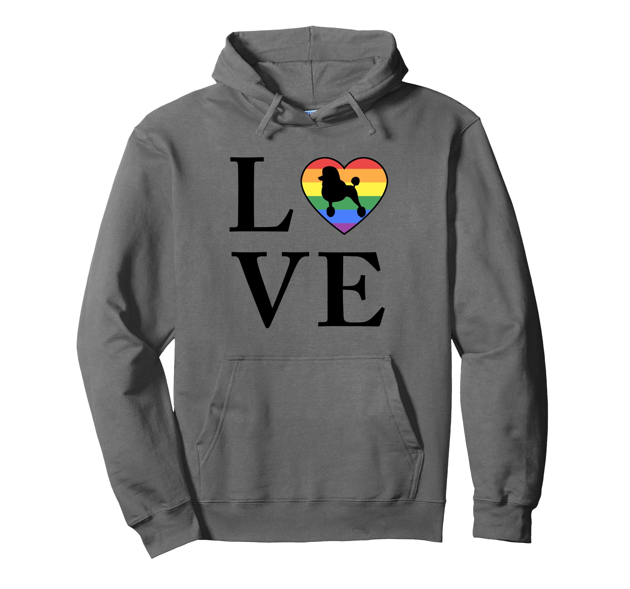 Dog Breed Poodle Word Love Typography Hoodie - Trendy Graphic Unisex - T-Shirt, Sweatshirt, Hoodie