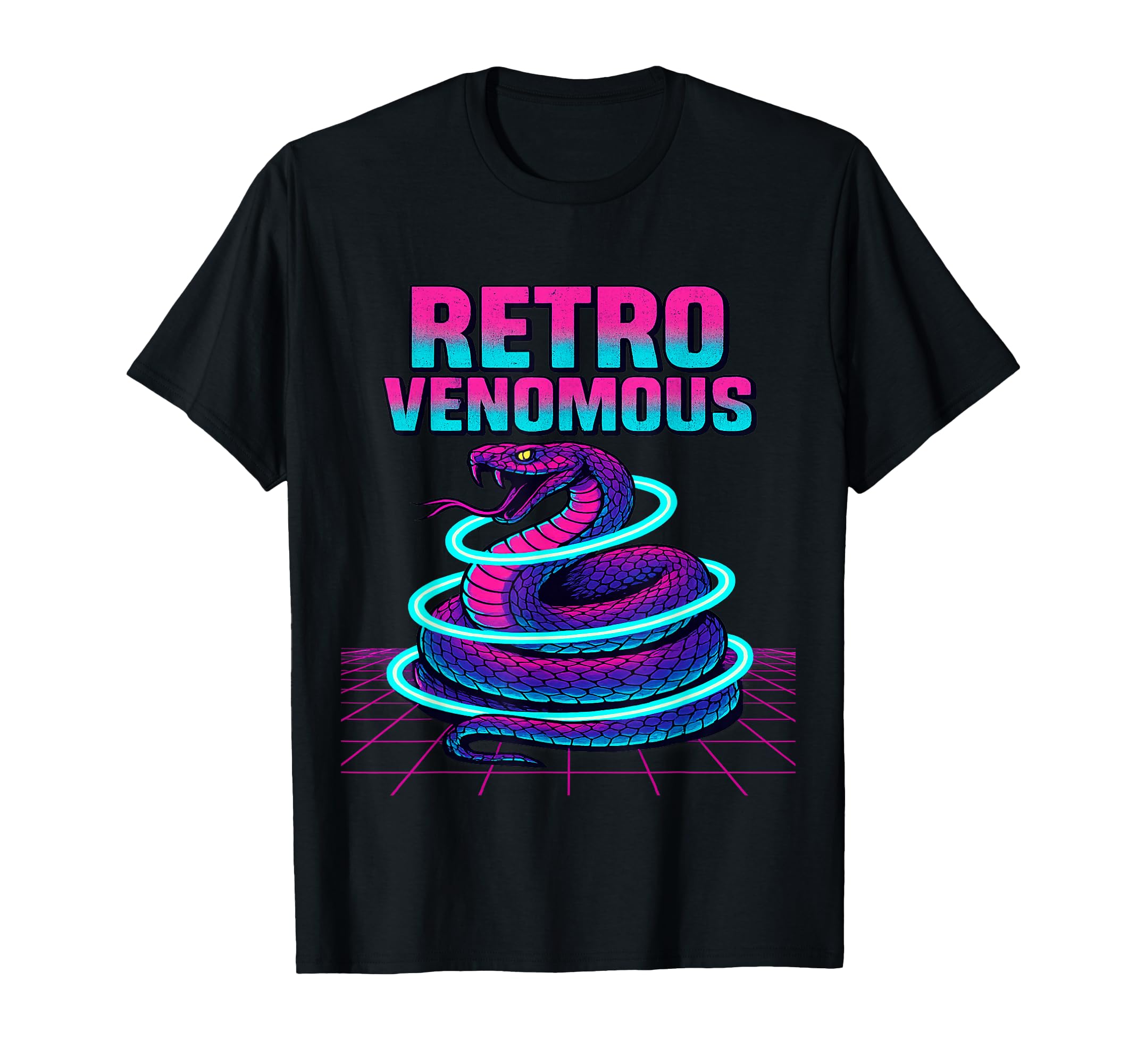 Venom Snake Vaporwave Synthwave Cobra T-Shirt - Novelty Apparel Men Women - T-Shirt, Sweatshirt, Hoodie