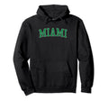 Miami Ok Distressed Green Varsity Hoodie - Streetwear Style Unisex - T-Shirt, Sweatshirt, Hoodie