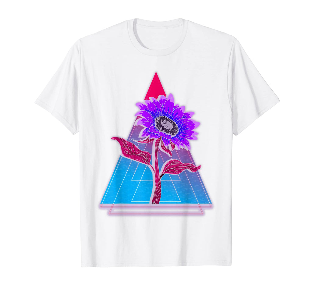 Vaporwave 80S Art Aesthetics Flower T-Shirt - Fun Novelty Design Men Women - T-Shirt, Sweatshirt, Hoodie