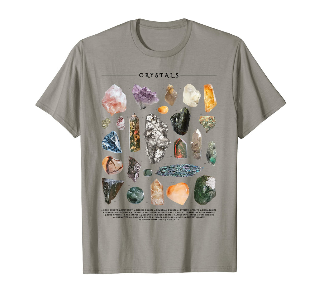 Crystal Crystals Catalog Magical Spiritual T-Shirt - Trendy Graphic Unisex - T-Shirt, Sweatshirt, Hoodie