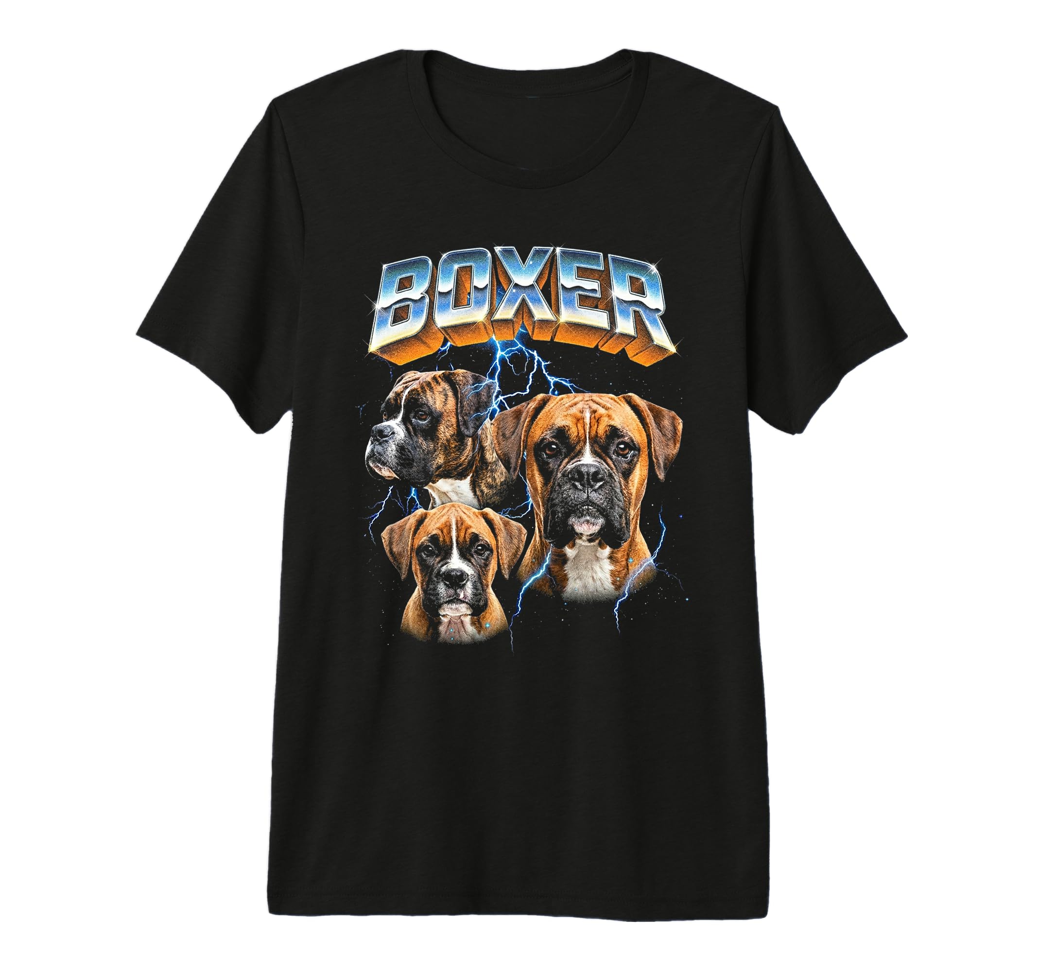 Boxer 80S Dog Lover Funny 90S Tri T-Shirt - Streetwear Style Men Women - T-Shirt, Sweatshirt, Hoodie