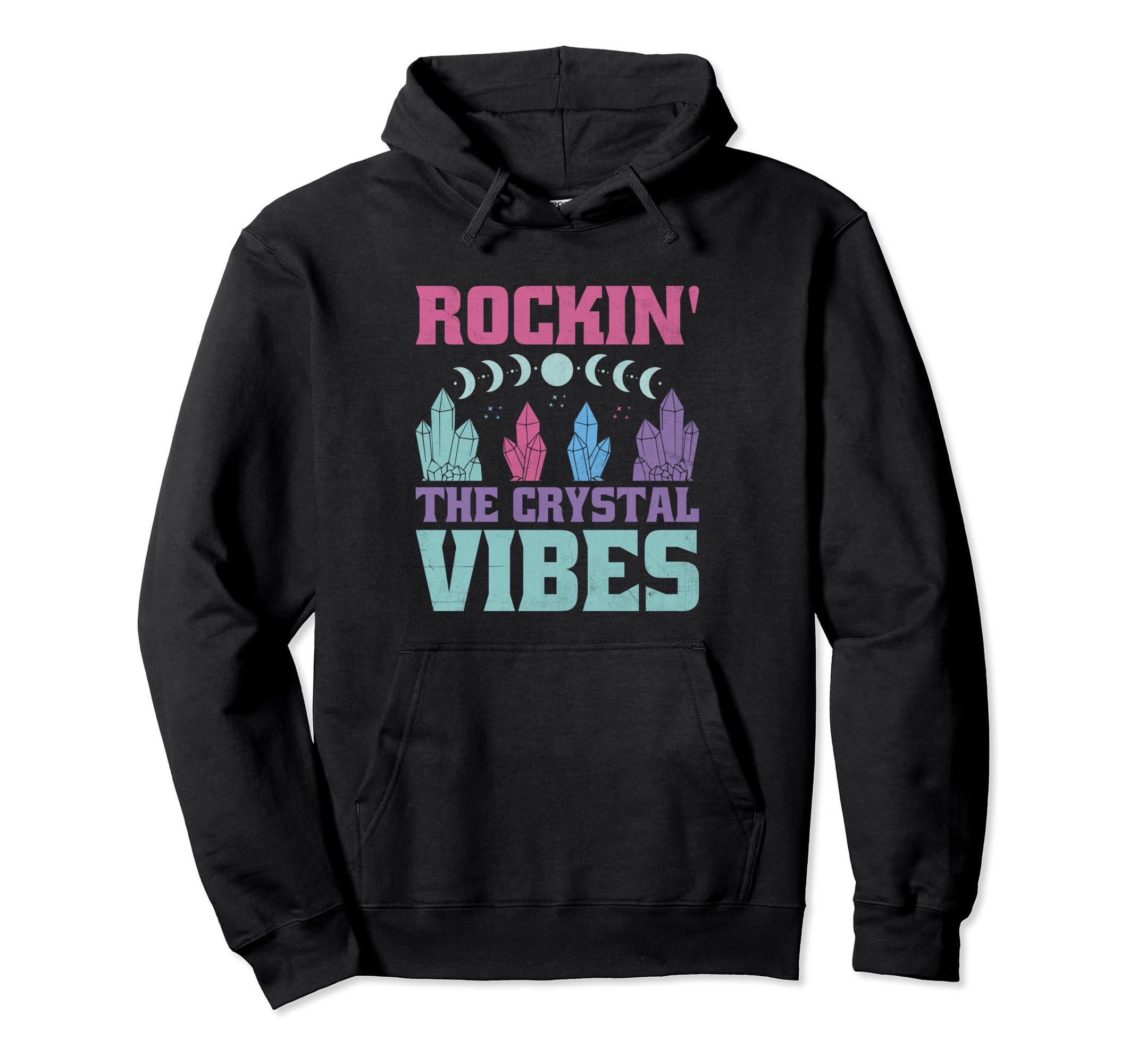 Spiritual Crystal Stones Healing Hoodie - Custom Art Print for Adults - T-Shirt, Sweatshirt, Hoodie
