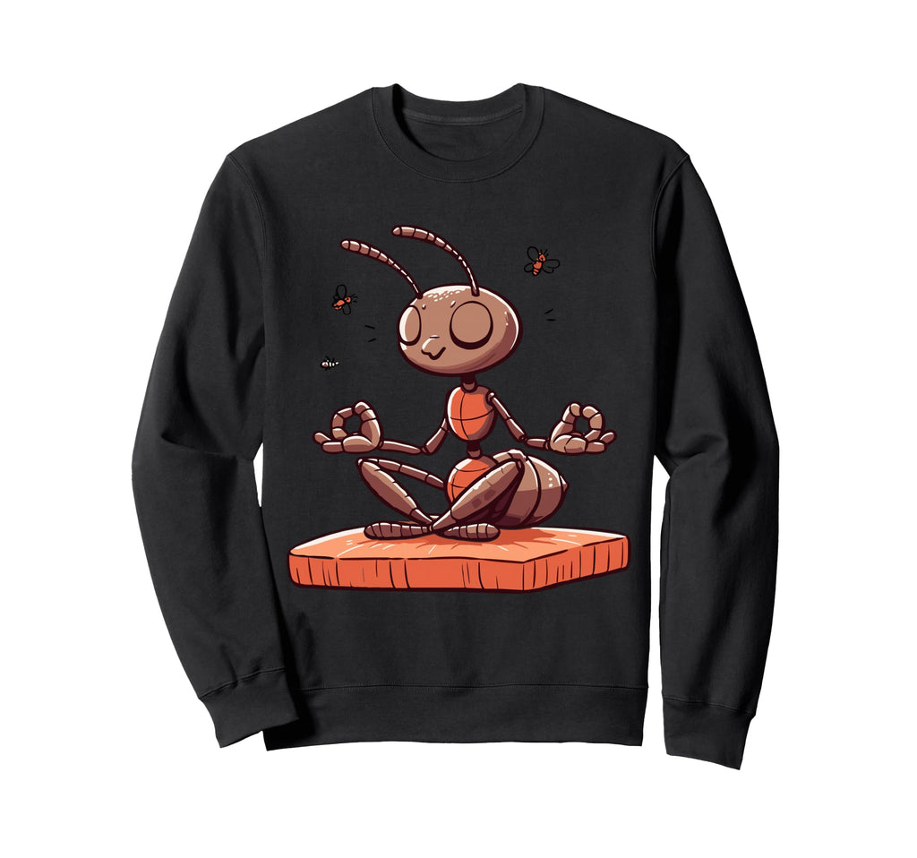 Meditation Ant Insect Yoga Pose Sweatshirt - Minimalist Print Unisex - T-Shirt, Sweatshirt, Hoodie
