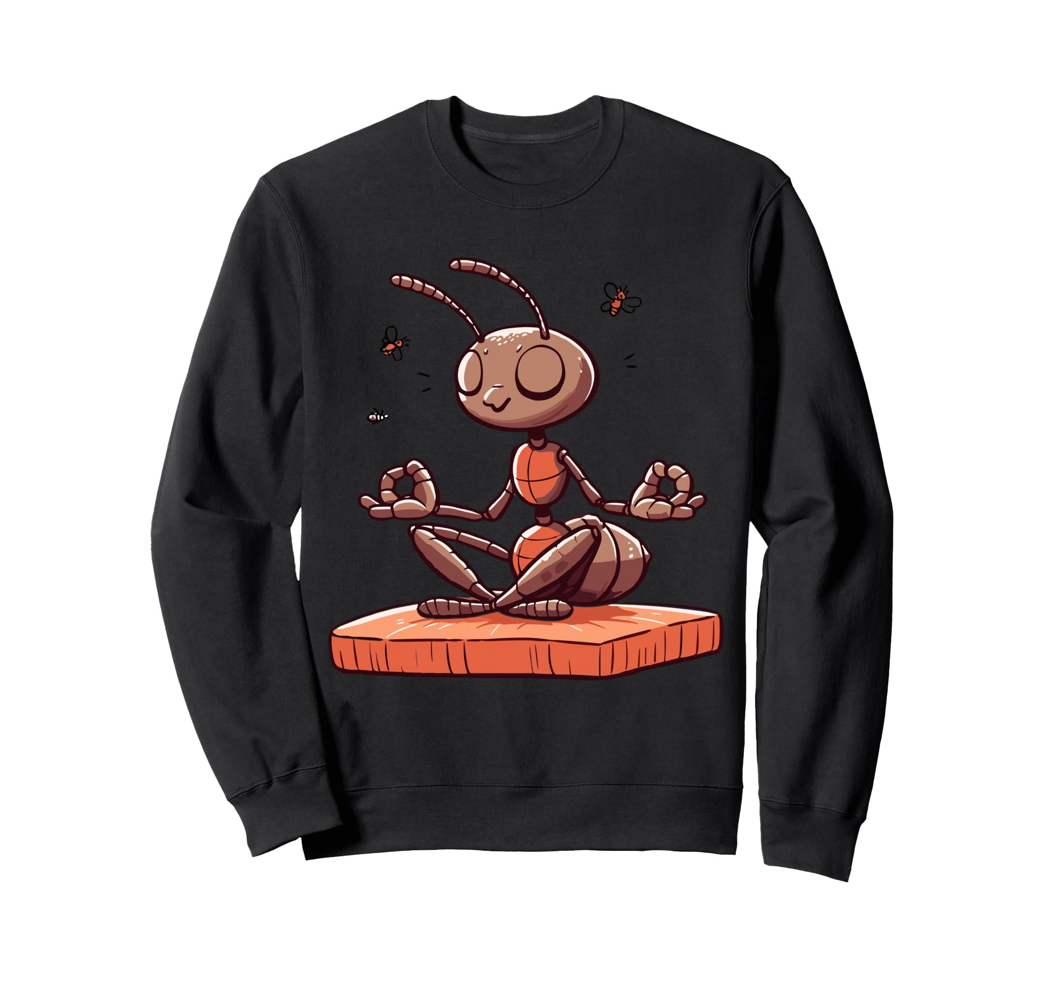 Meditation Ant Insect Yoga Pose Sweatshirt - Minimalist Print Unisex - T-Shirt, Sweatshirt, Hoodie