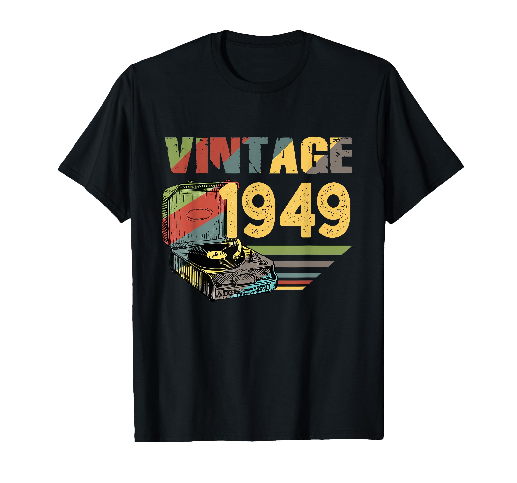 1949 71St Record Players Lover Vinyl T-Shirt - Trendy Graphic Men Women - T-Shirt, Sweatshirt, Hoodie