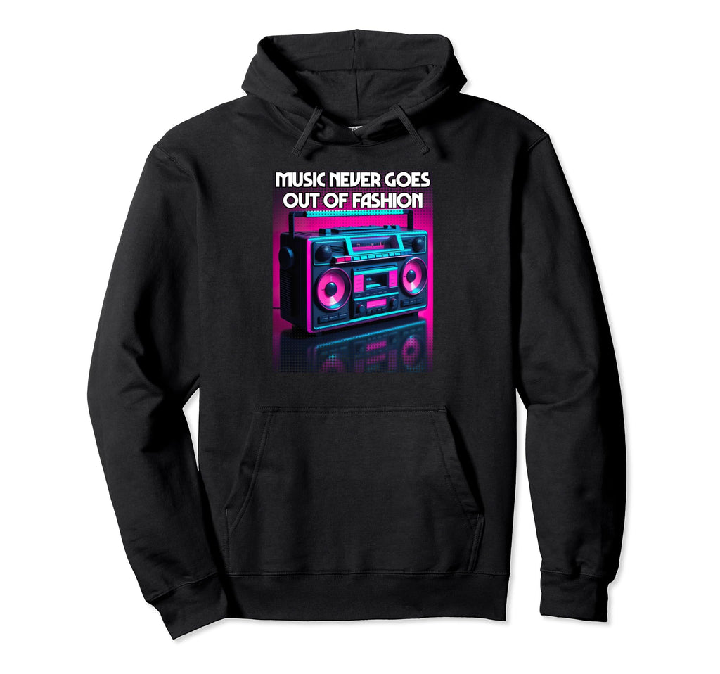 80S Radio Cassette Player Boombox Hoodie - Novelty Apparel Men Women - T-Shirt, Sweatshirt, Hoodie