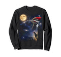 Howling Woodpecker Full Moon Starry Sweatshirt - Aesthetic Graphic Unisex - T-Shirt, Sweatshirt, Hoodie