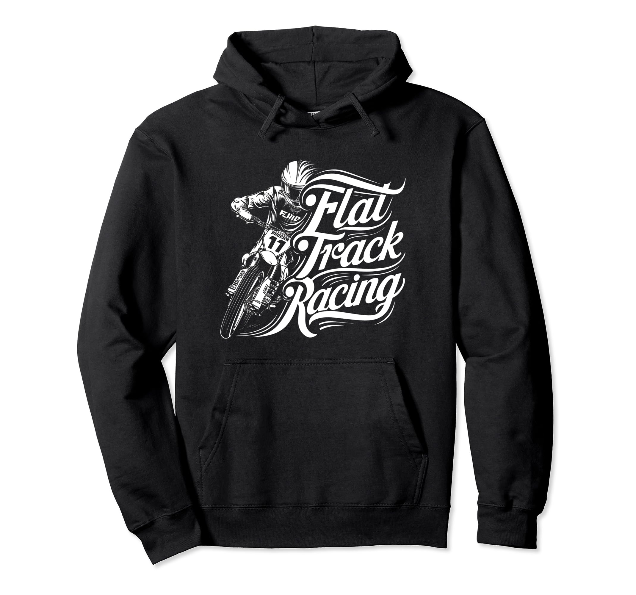 Flat Track Motorcycle Racing American Hoodie - Streetwear Style for Adults - T-Shirt, Sweatshirt, Hoodie