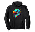 Cyberpunk Bald Eagle 80S Synthwave Hoodie - Casual Everyday Wear Unisex - T-Shirt, Sweatshirt, Hoodie