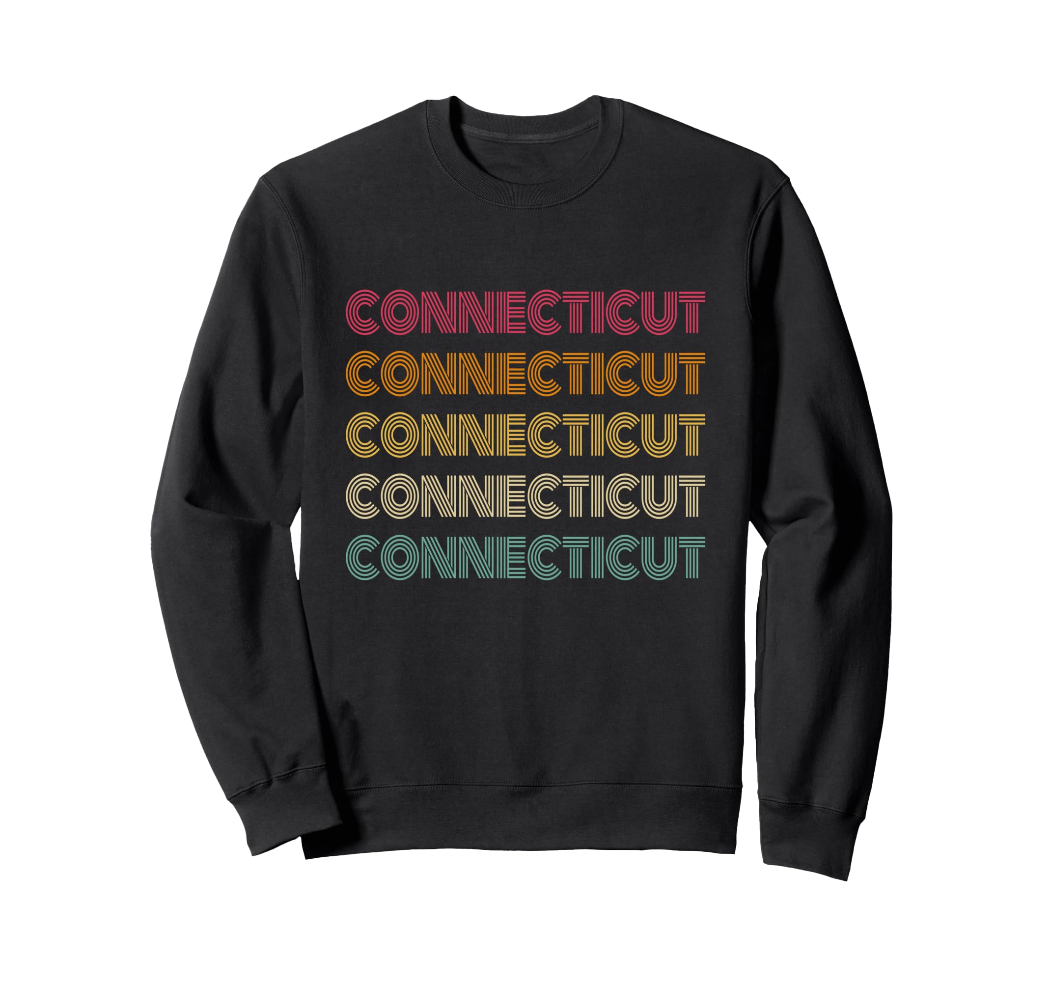 Connecticut 70S 80S Throwback Sweatshirt - Custom Art Print Men Women - T-Shirt, Sweatshirt, Hoodie