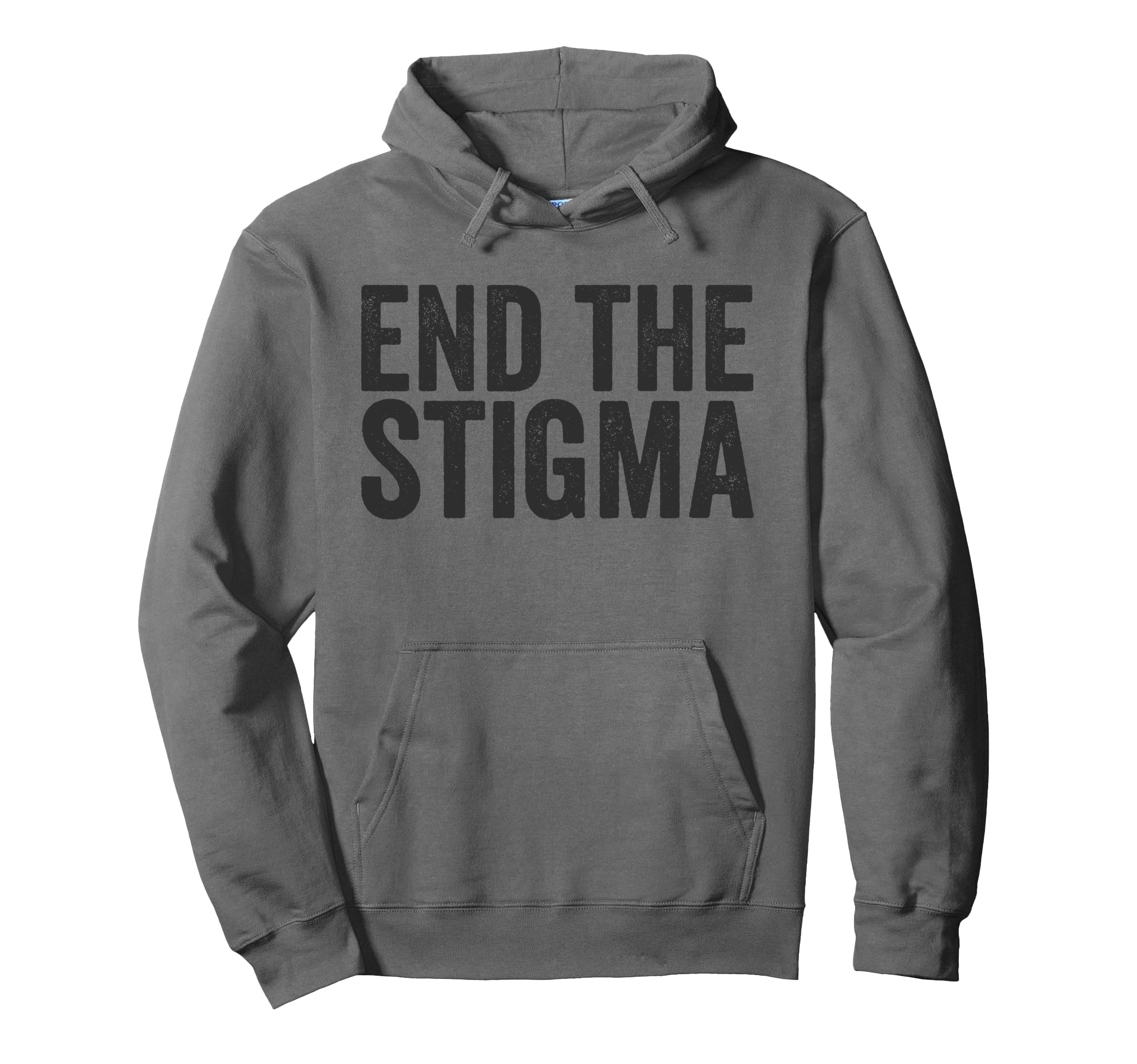 End Stigma Mental Health Awareness Hoodie - Graphic Print for Adults - T-Shirt, Sweatshirt, Hoodie