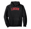 Lindon Ut Distressed Red Varsity Hoodie - Unique Graphic Unisex - T-Shirt, Sweatshirt, Hoodie
