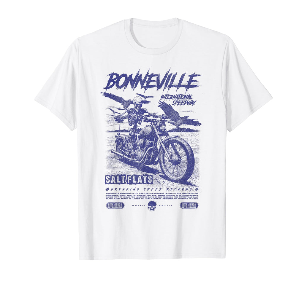 Bonneville Salt Flats Motorcycle T-Shirt - Novelty Apparel Men Women - T-Shirt, Sweatshirt, Hoodie