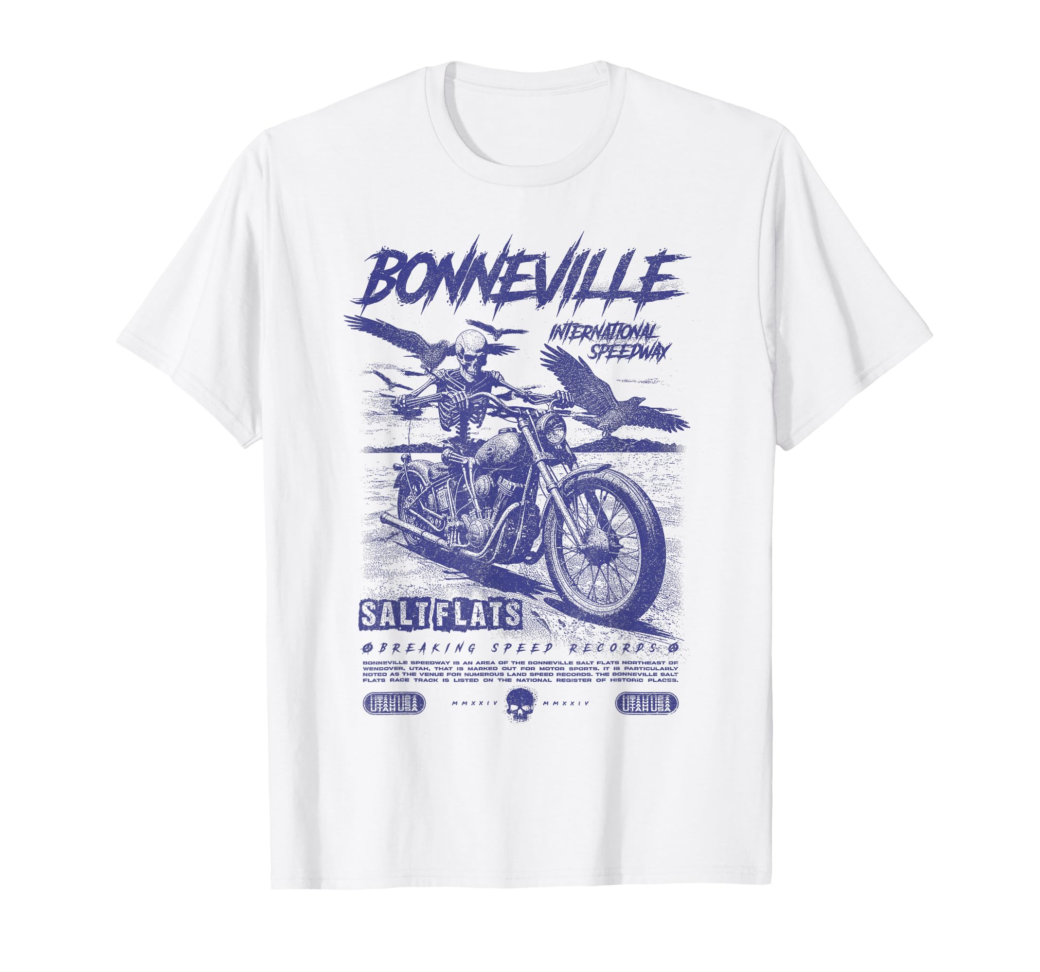 Bonneville Salt Flats Motorcycle T-Shirt - Novelty Apparel Men Women - T-Shirt, Sweatshirt, Hoodie