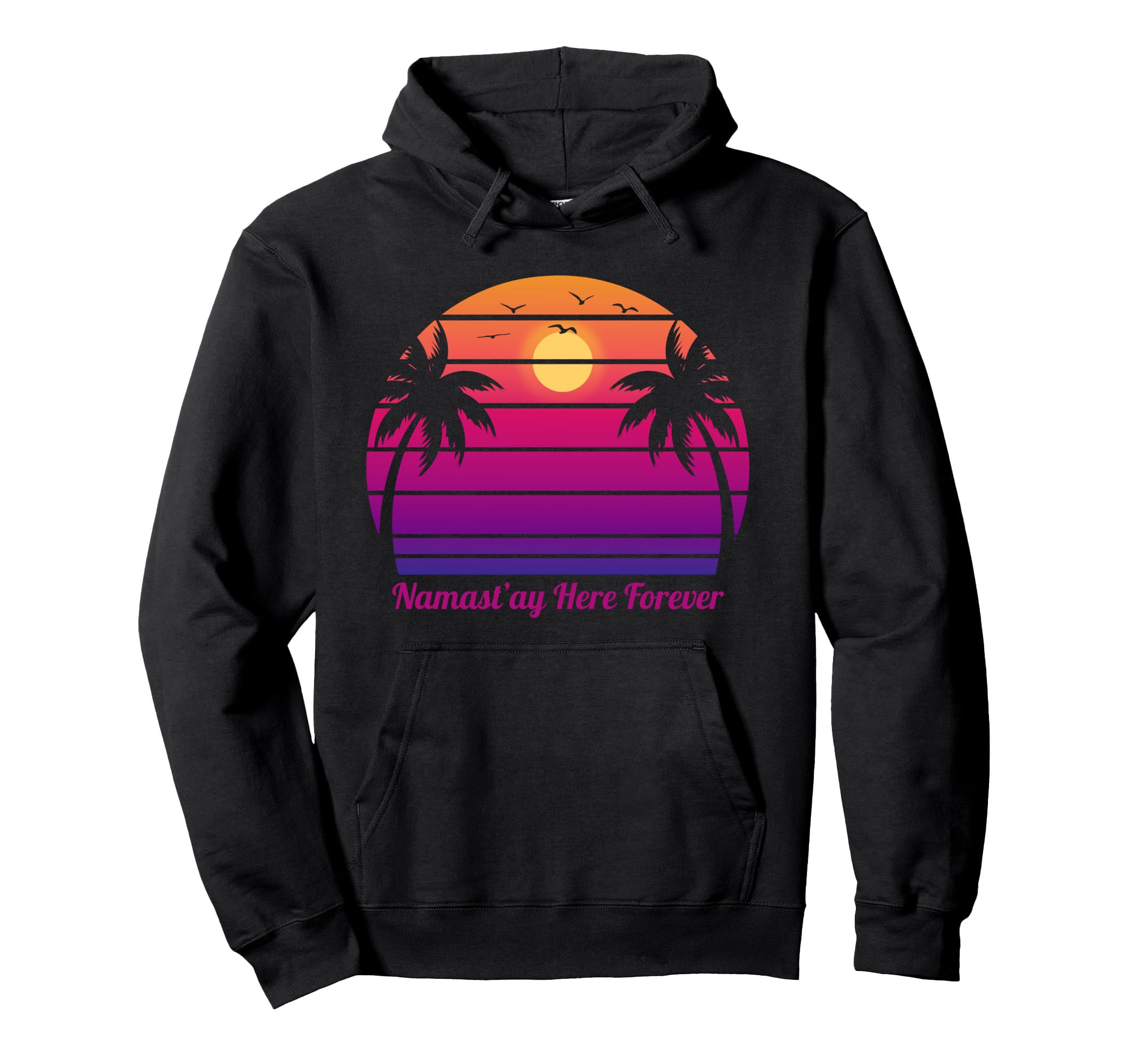 Mental Health Yoga Namastay Here Hoodie - Novelty Apparel for Adults - T-Shirt, Sweatshirt, Hoodie