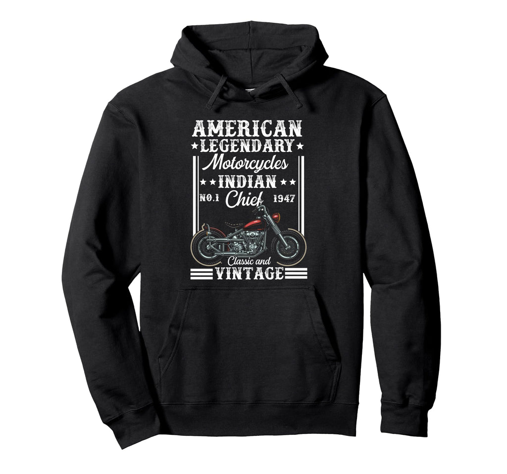 Patriotic Motorcycle Indian Bike Hoodie - Graphic Print for Adults - T-Shirt, Sweatshirt, Hoodie
