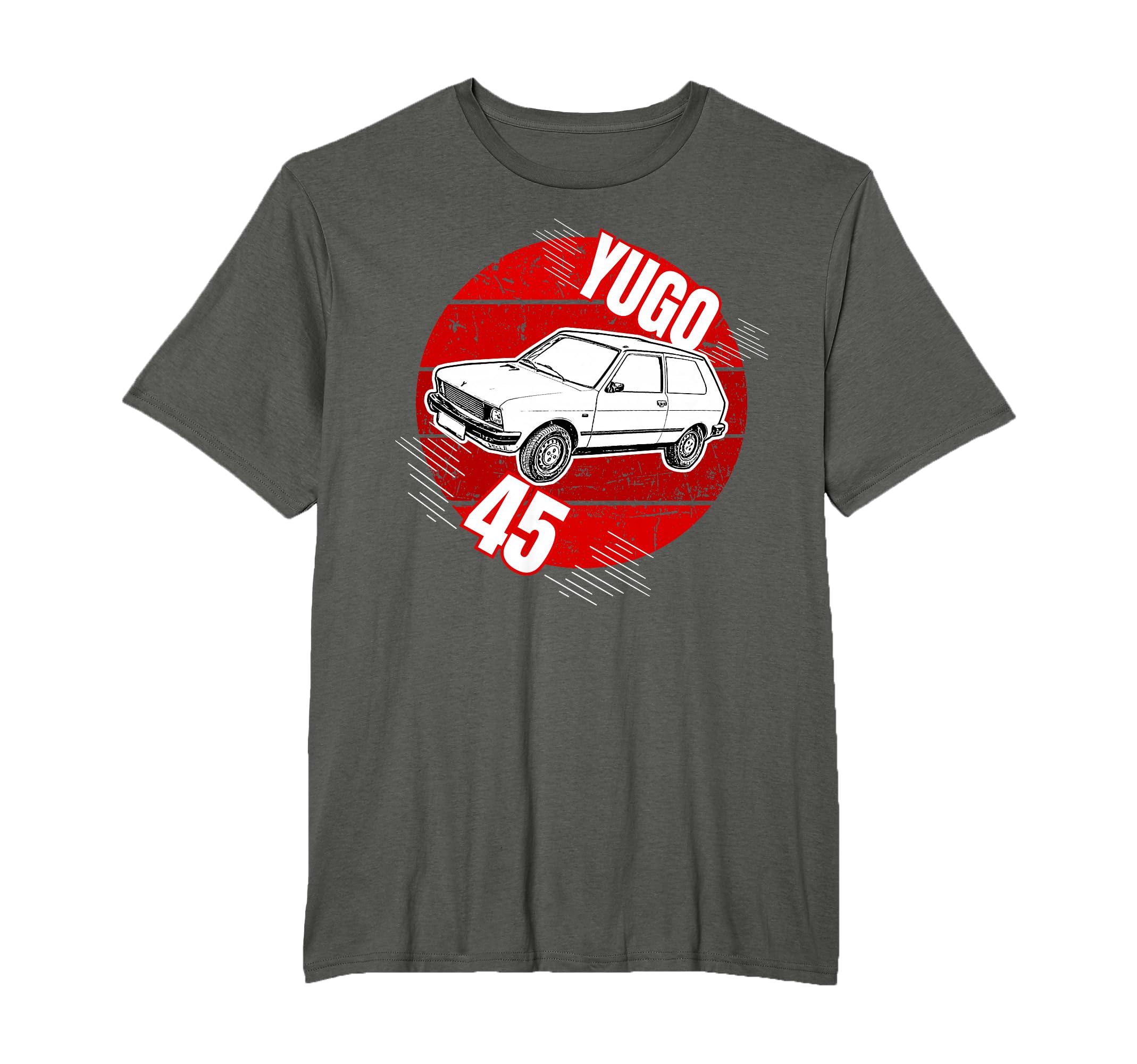 Yugo 45 Car Zastava Yugoslavia Cars T-Shirt - Aesthetic Graphic Men Women - T-Shirt, Sweatshirt, Hoodie