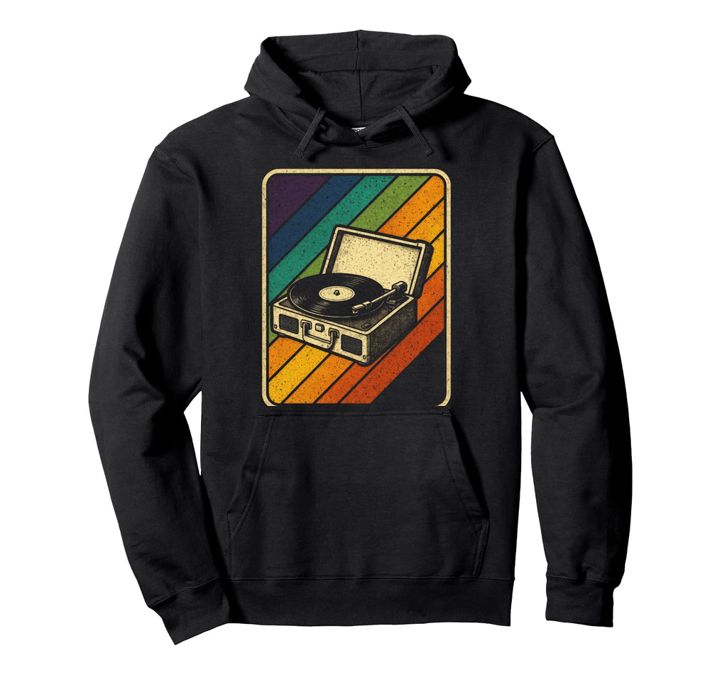 Vinyl Player Music Sunset Hoodie - Streetwear Style Men Women - T-Shirt, Sweatshirt, Hoodie