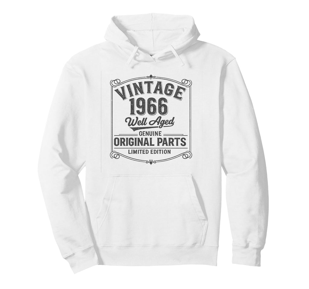 1966 Well Aged Original Parts Hoodie - Aesthetic Graphic for Adults - T-Shirt, Sweatshirt, Hoodie