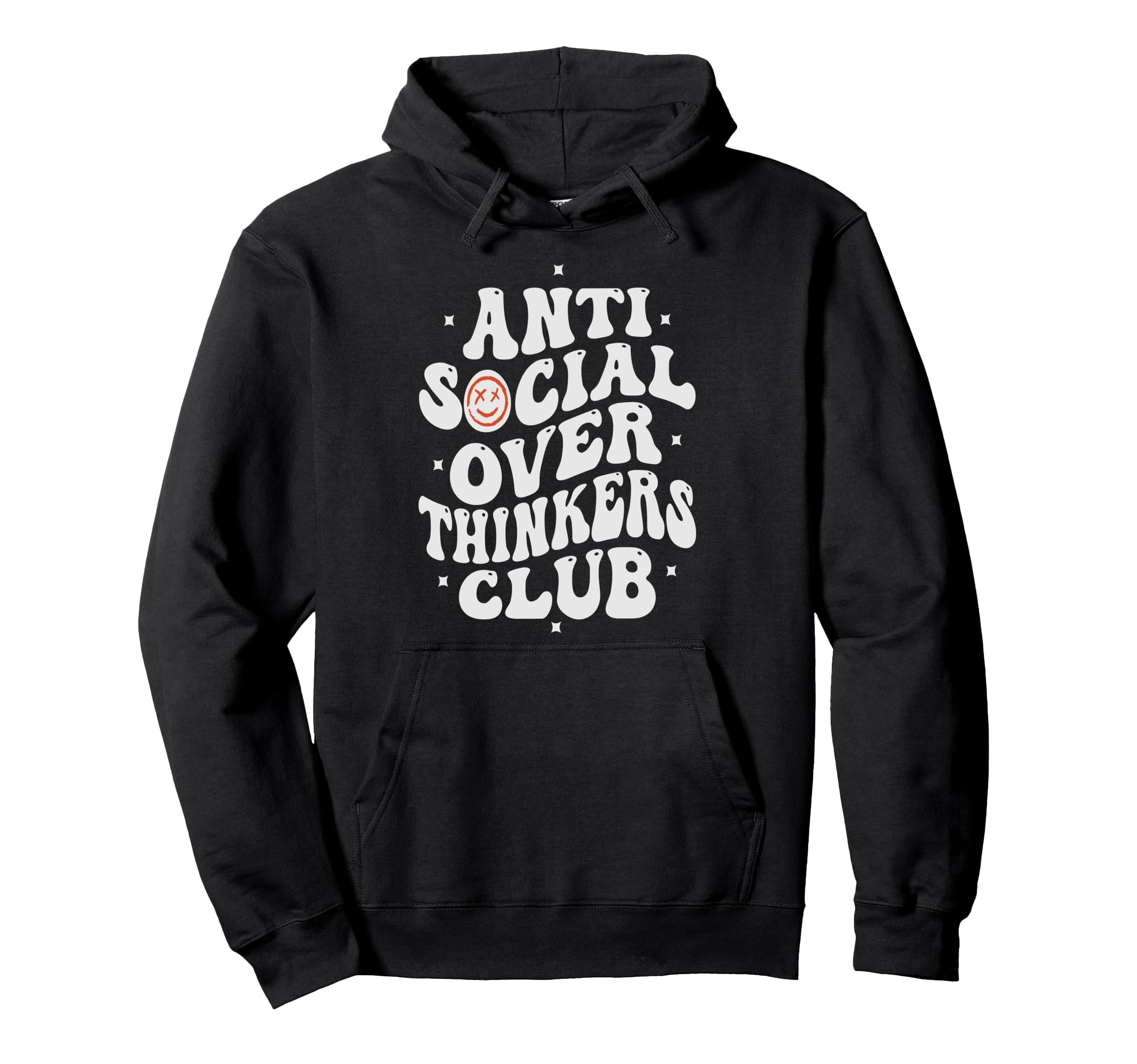Anti Social Over Thinkers Club Funny Hoodie - Trendy Graphic for Adults - T-Shirt, Sweatshirt, Hoodie