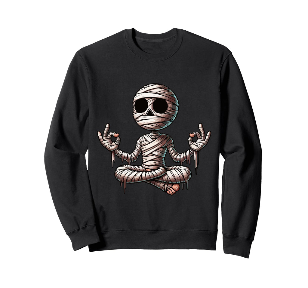 Meditation Mummy Yoga Pose Sweatshirt - Minimalist Print for Adults - T-Shirt, Sweatshirt, Hoodie