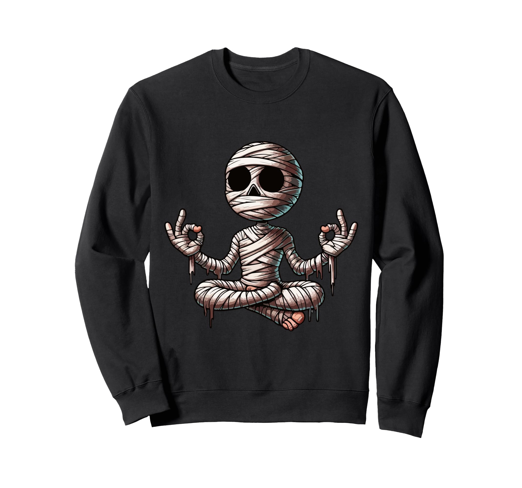 Meditation Mummy Yoga Pose Sweatshirt - Minimalist Print for Adults - T-Shirt, Sweatshirt, Hoodie