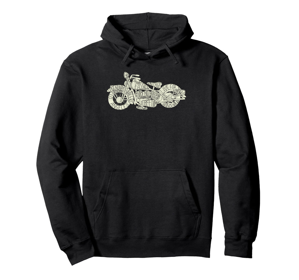 Motorcycles Biker Motorcycling Riding Hoodie - Custom Art Print for Adults - T-Shirt, Sweatshirt, Hoodie