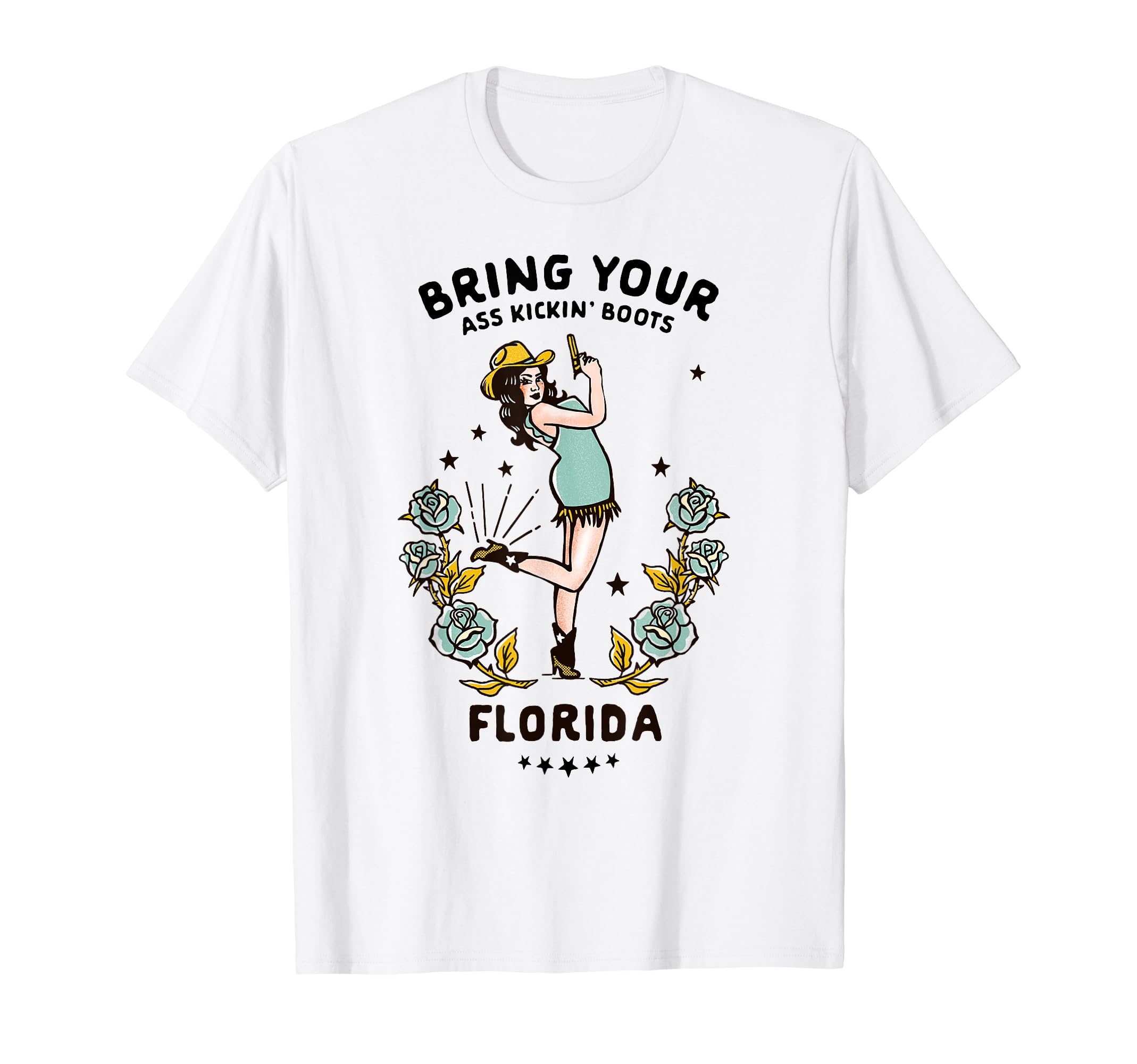 Ass Kicking Boots Funny Florida T-Shirt - Minimalist Print for Adults - T-Shirt, Sweatshirt, Hoodie