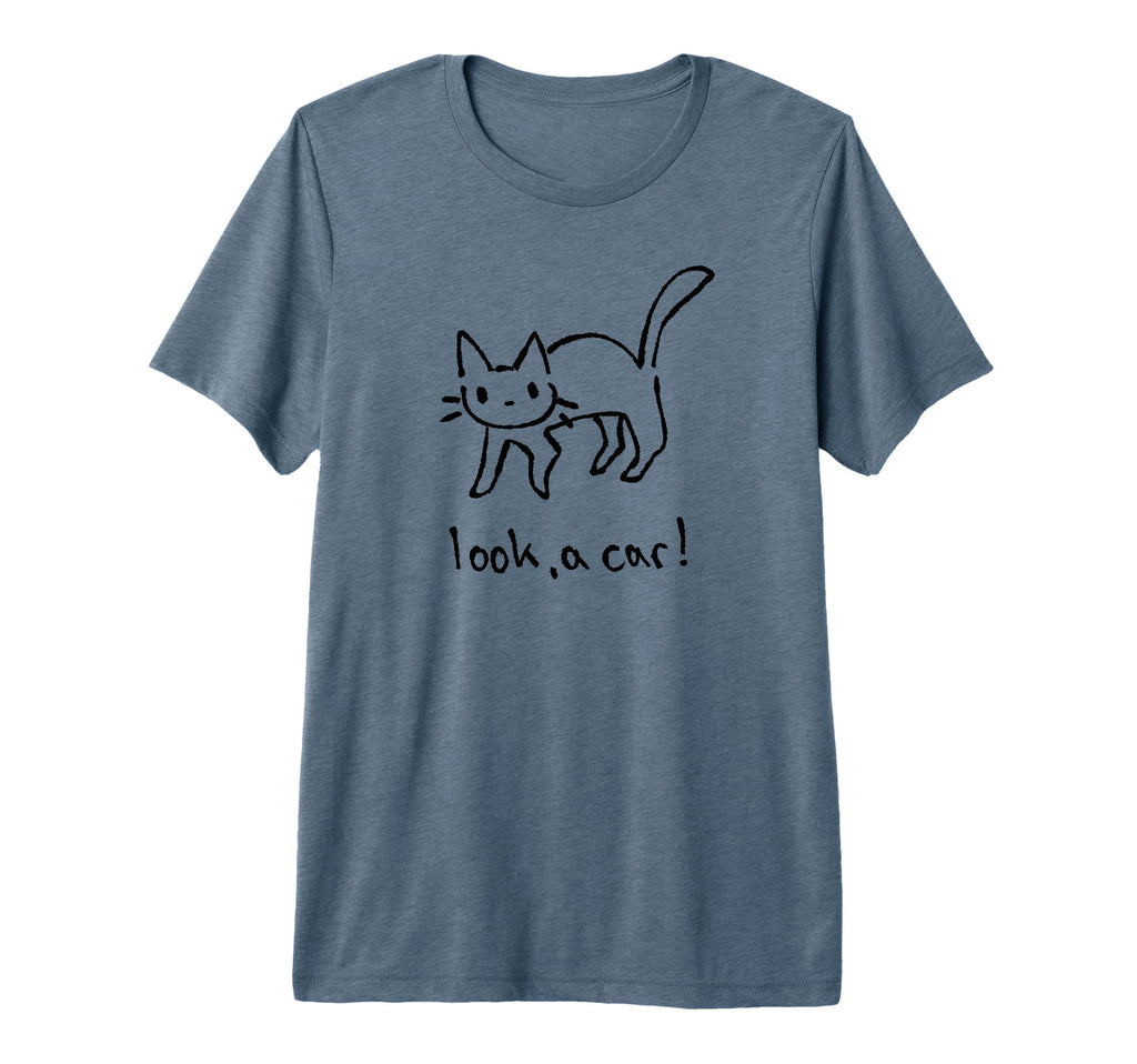 Cat Tomcat Kitten Meme Car Tri Blend T-Shirt - Minimalist Print Men Women - T-Shirt, Sweatshirt, Hoodie