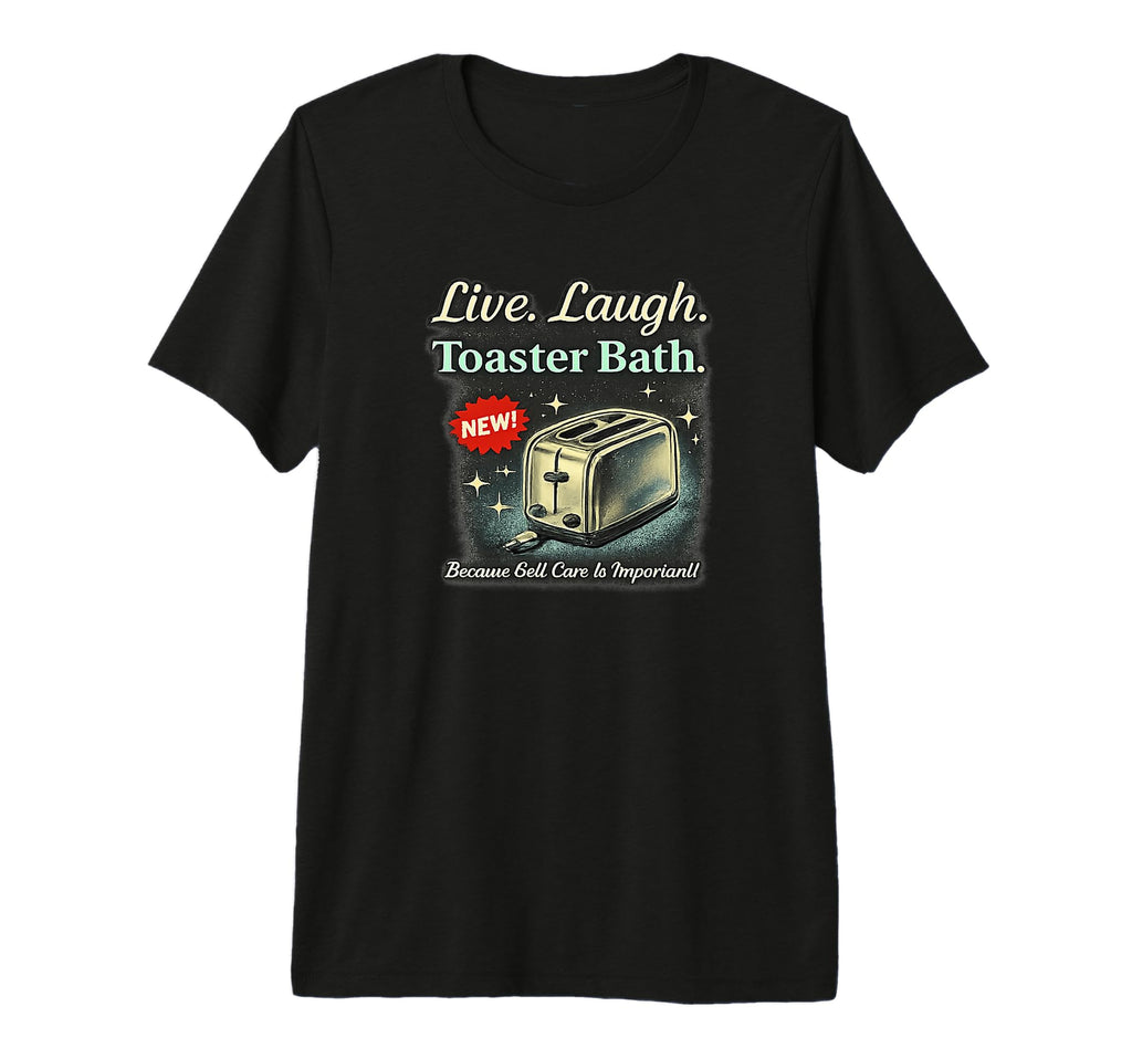 Live Laugh Toaster Bath Self Care T-Shirt - Casual Everyday Wear Unisex - T-Shirt, Sweatshirt, Hoodie