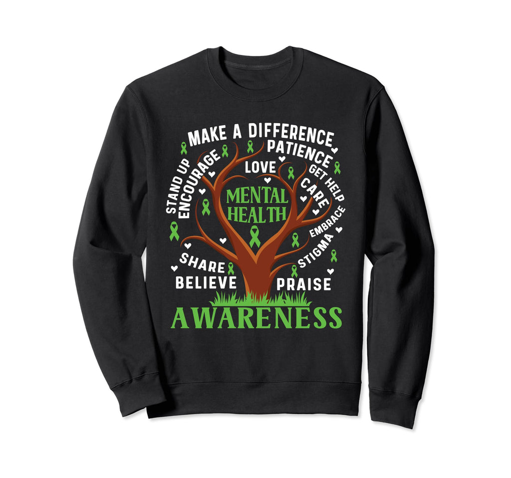 Mental Health Awareness Mental Sweatshirt - Minimalist Print Men Women - T-Shirt, Sweatshirt, Hoodie