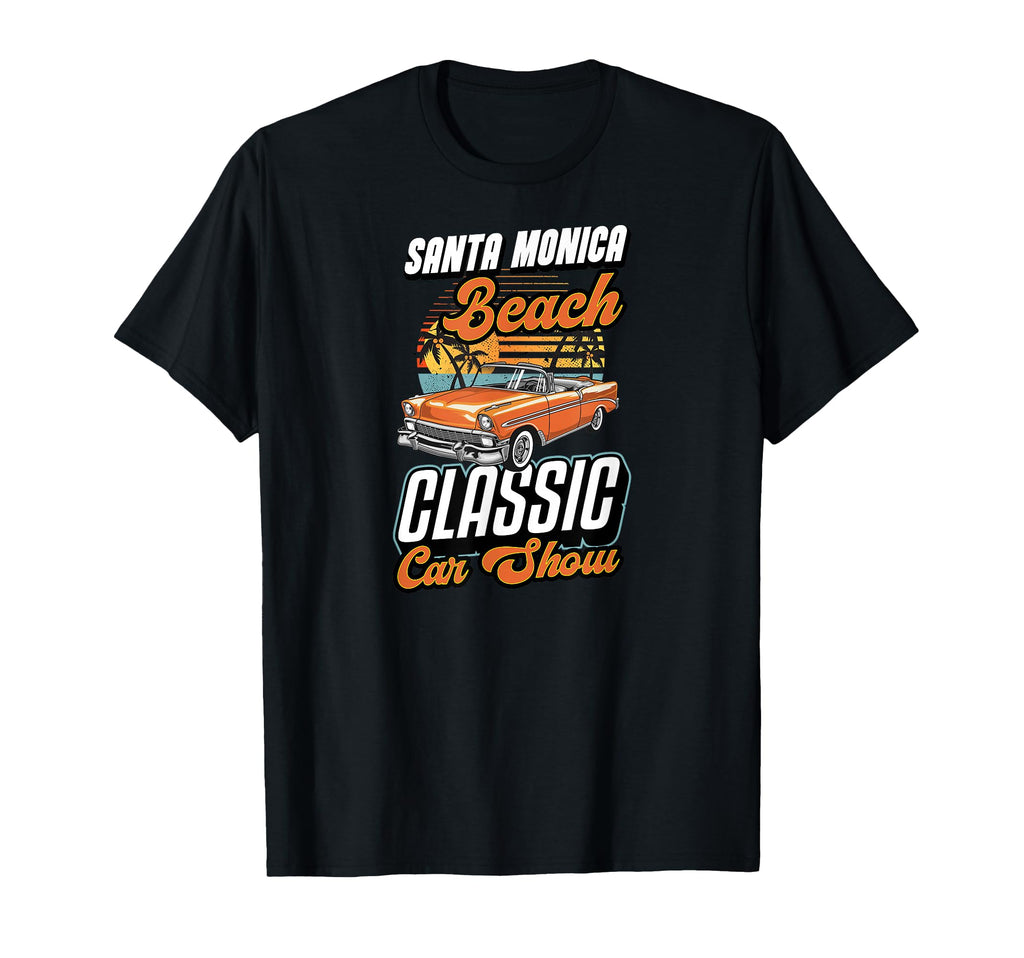 Santa Monica Beach Car Show T-Shirt - Minimalist Print Men Women - T-Shirt, Sweatshirt, Hoodie