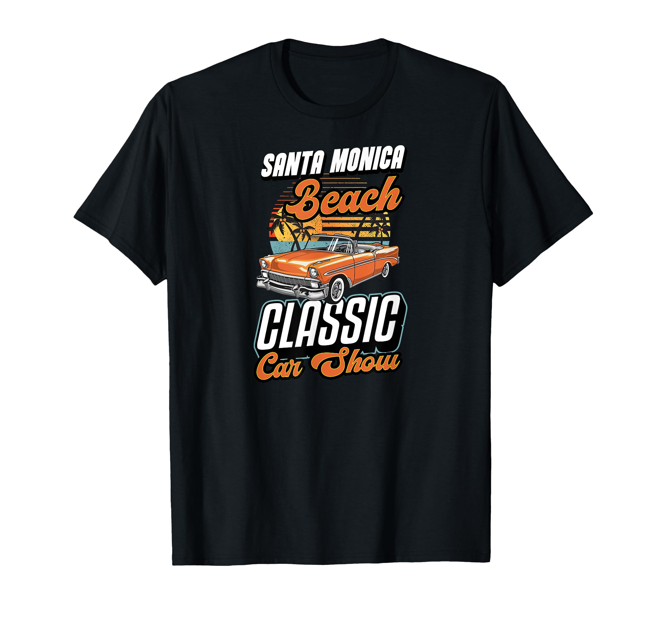 Santa Monica Beach Car Show T-Shirt - Minimalist Print Men Women - T-Shirt, Sweatshirt, Hoodie