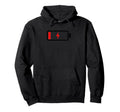 Depression Awareness Low Battery Icon Hoodie - Minimalist Print Men Women - T-Shirt, Sweatshirt, Hoodie