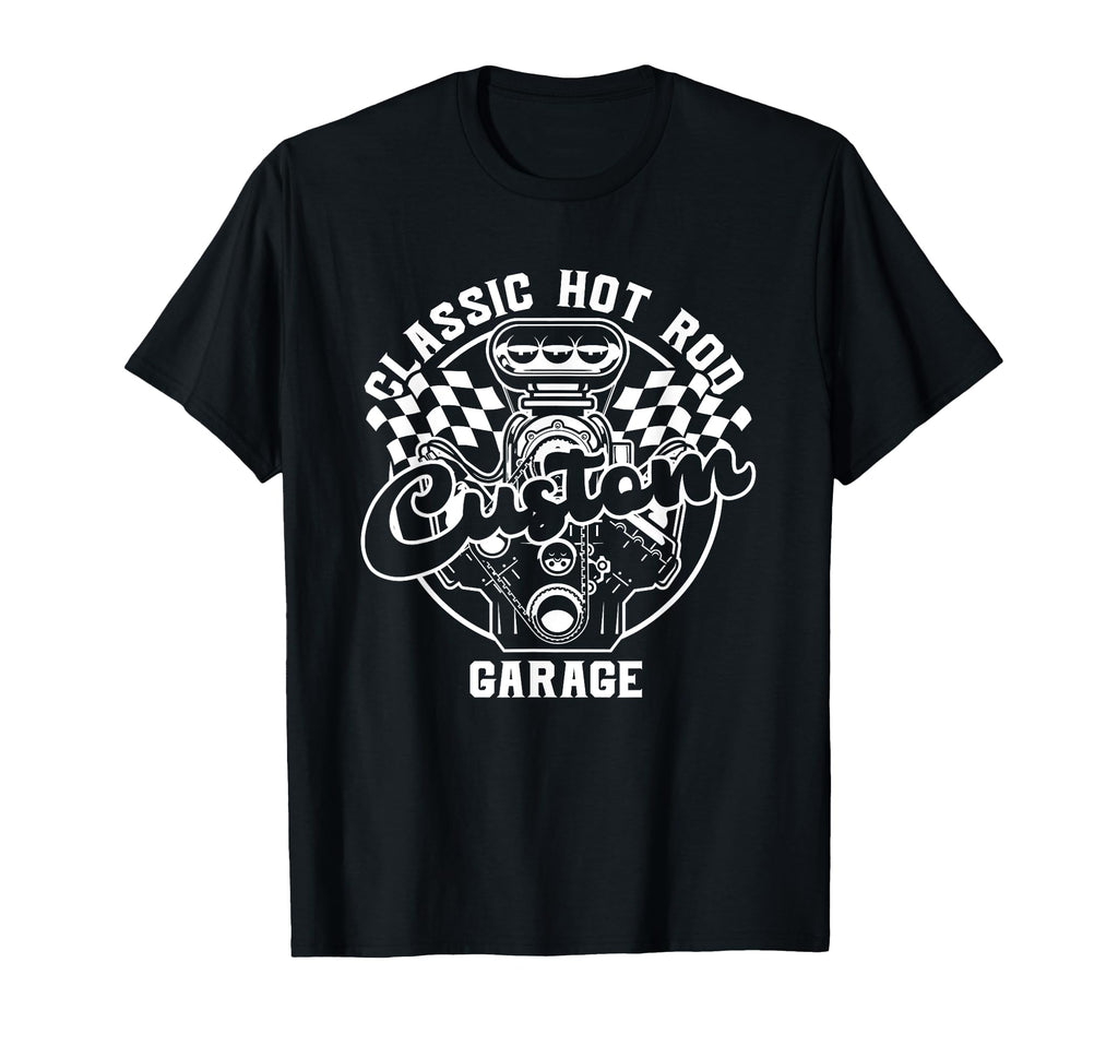Hot Rod Garage Old American T-Shirt - Fun Novelty Design Men Women - T-Shirt, Sweatshirt, Hoodie