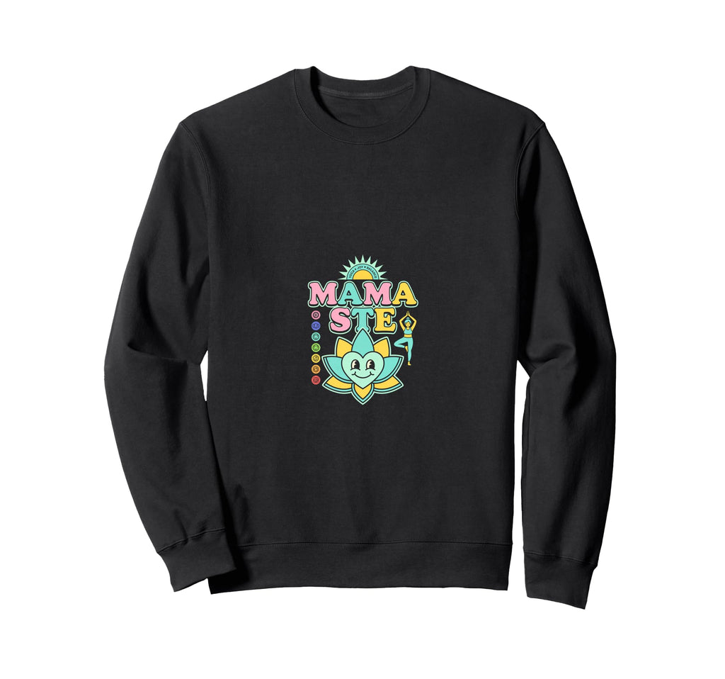 Mama Ste Yoga Mom Lotus Heart Balance Sweatshirt - Unique Graphic Men Women - T-Shirt, Sweatshirt, Hoodie