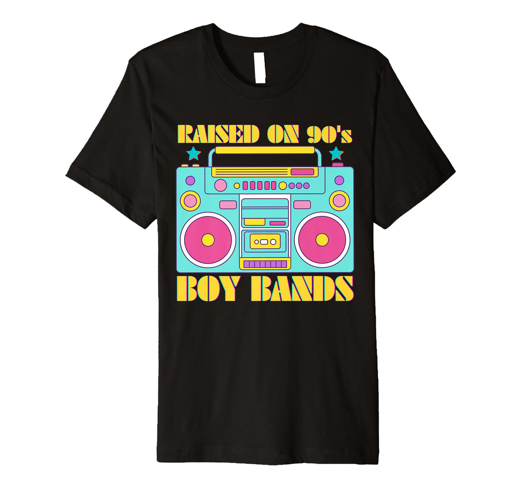 Raised 90S Bands 90S Music Nineties T-Shirt - Aesthetic Graphic Unisex - T-Shirt, Sweatshirt, Hoodie