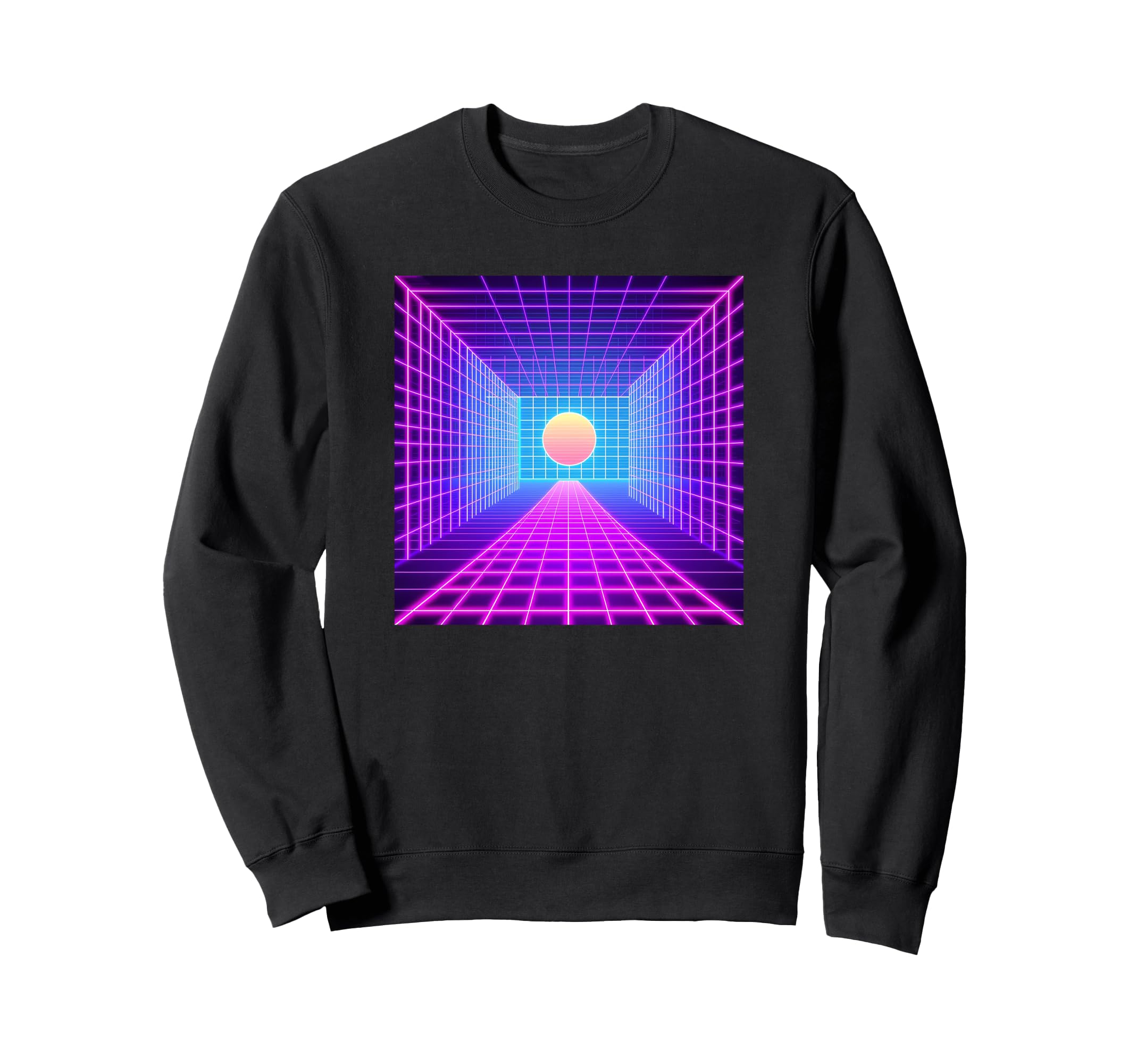Retroverse Synthwave Aesthetic Sweatshirt - Casual Everyday Wear Men Women - T-Shirt, Sweatshirt, Hoodie