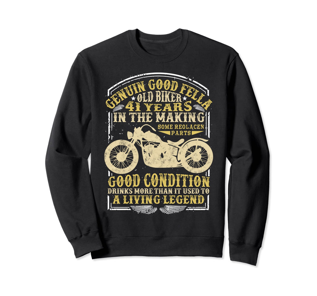 41 Years Old Biker Birthday Sweatshirt - Trendy Graphic Men Women - T-Shirt, Sweatshirt, Hoodie