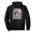 Patriotic Biker Grandpa Funny Hoodie - Casual Everyday Wear Unisex - T-Shirt, Sweatshirt, Hoodie