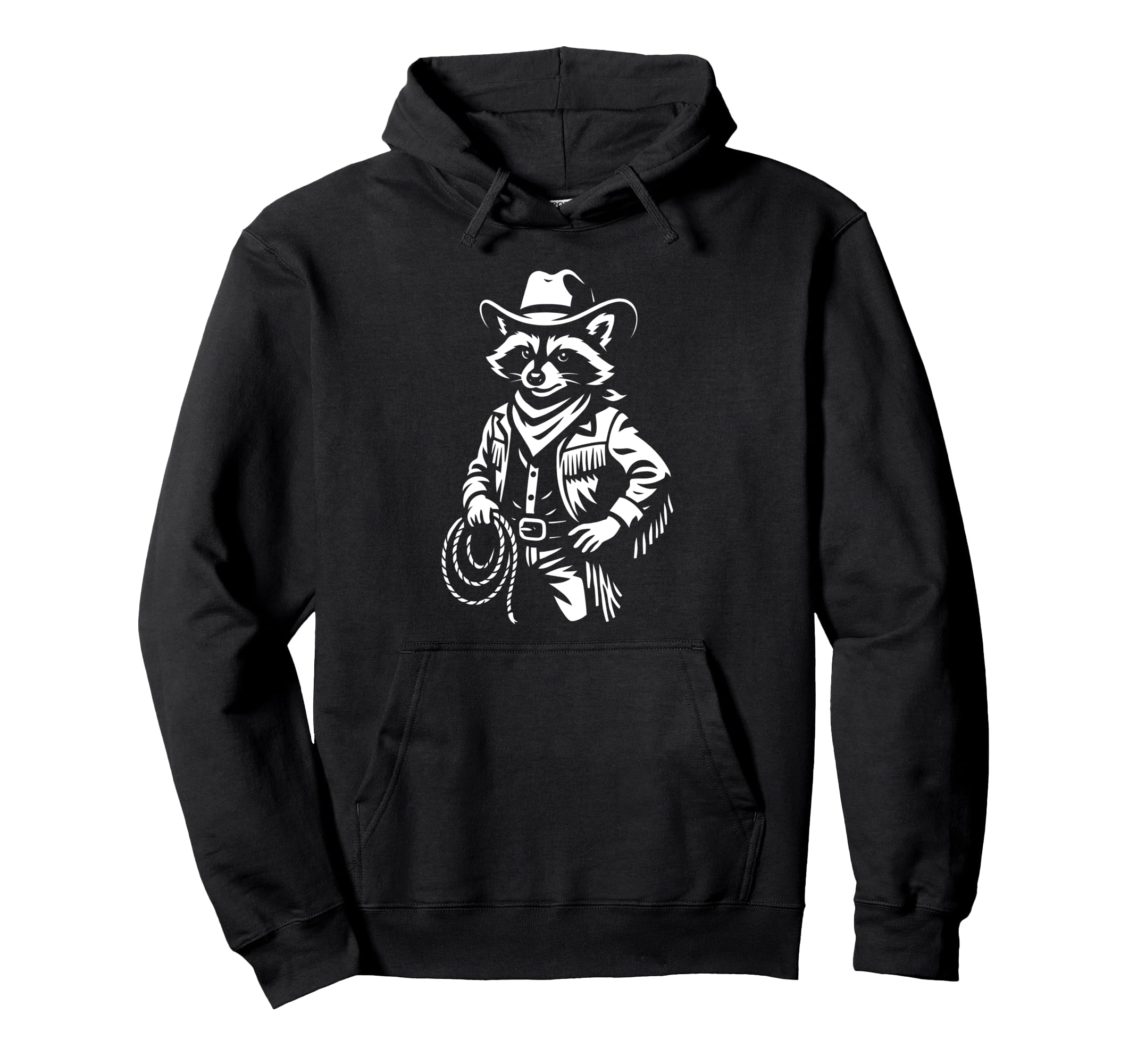 Raccoon Cowboy Cowgirl Western Rodeo Hoodie - Fun Novelty Design Unisex - T-Shirt, Sweatshirt, Hoodie