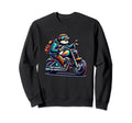 Sloth Riding Chopper Motorcycle Sweatshirt - Aesthetic Graphic Men Women - T-Shirt, Sweatshirt, Hoodie
