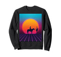 Synthwave Cowboy Retrowave 80S Sweatshirt - Streetwear Style for Adults - T-Shirt, Sweatshirt, Hoodie